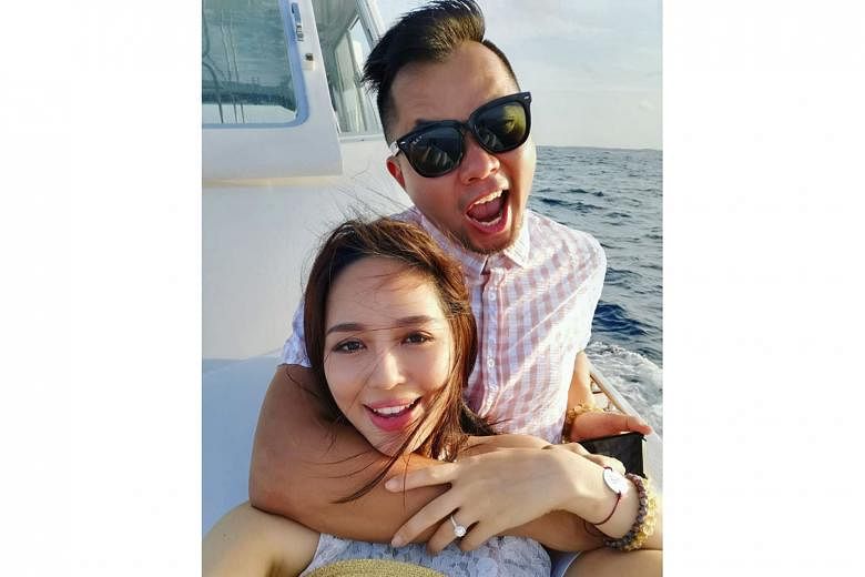 Daniel Ong proposed to his artist girlfriend Fay Tan while on holiday in the Maldives. 