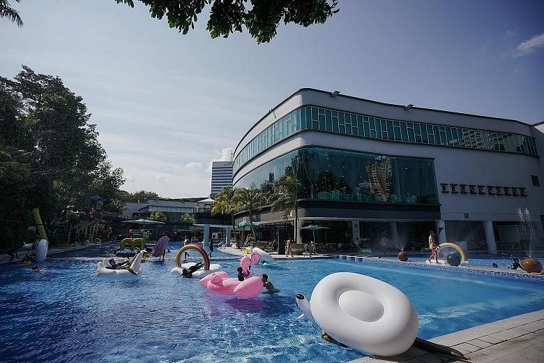 (Clockwise from above) The revamped Safra Mount Faber features a co-working space, dining facilities and pool. A new Safra Executive Learning Series will also provide NSmen with professional learning opportunities.