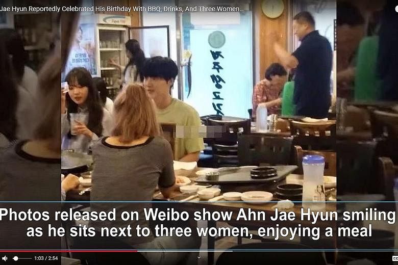 MARRIAGE ON THE ROCKS: South Korean actress Ku Hye-sun posted last week that her husband, model-actor Ahn Jae-hyun, spoke to other women on the telephone even in her presence. The actress also said when she woke up early to prepare beef radish soup, 