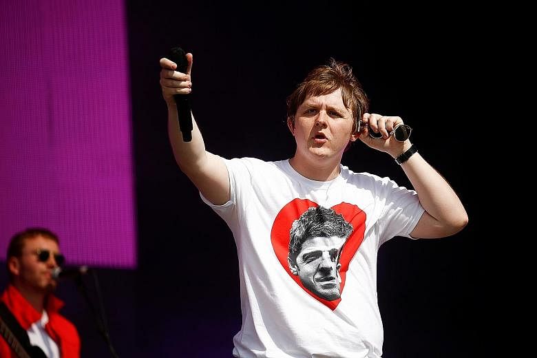 Singer Lewis Capaldi, best known for hit ballad Someone You Loved, performing at the Glastonbury Festival in Britain in June.