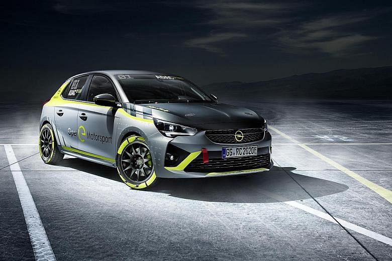 Opel launches electric rally car.