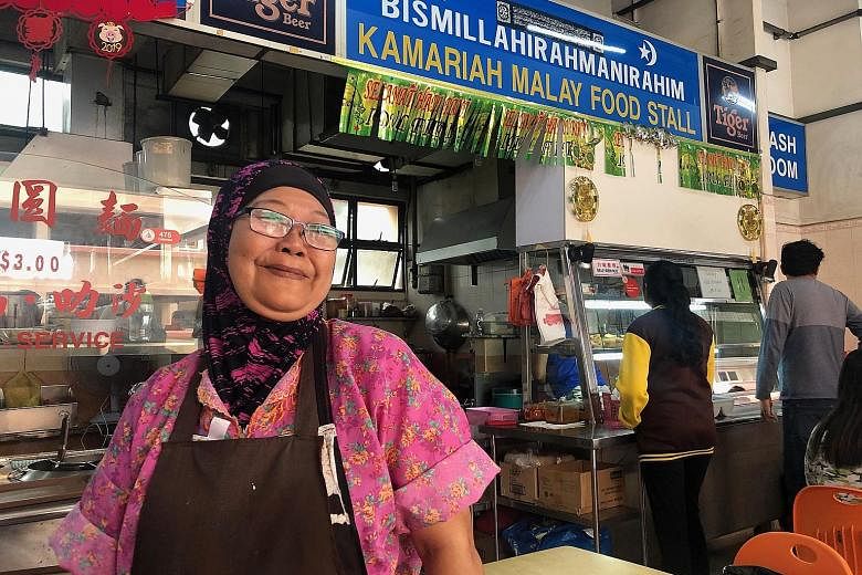 Kamariah Malay Food Stall is run by Madam Zaiton Ahmad (above), whose mee rebus and mee siam burst with old-school flavours.