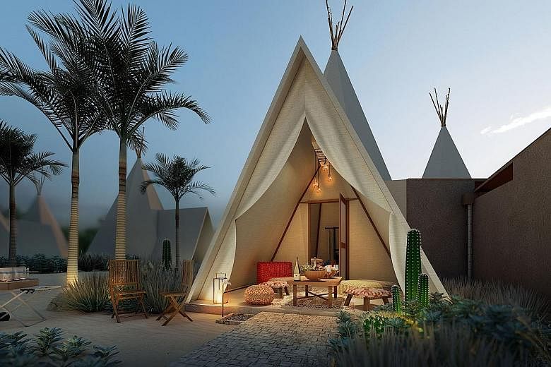 The teepees in The Anmon Resort Bintan are air-conditioned stunners that sit near South-east Asia's largest seawater lagoon, a cyan dream the size of 50 Olympic swimming pools.