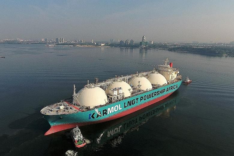 One of Sembcorp Marine Repairs & Upgrades' new projects is the conversion of liquefied natural gas tanker Dwiputra, which has been renamed Karmol LNGT Powership Africa, into a floating storage and regasification unit.