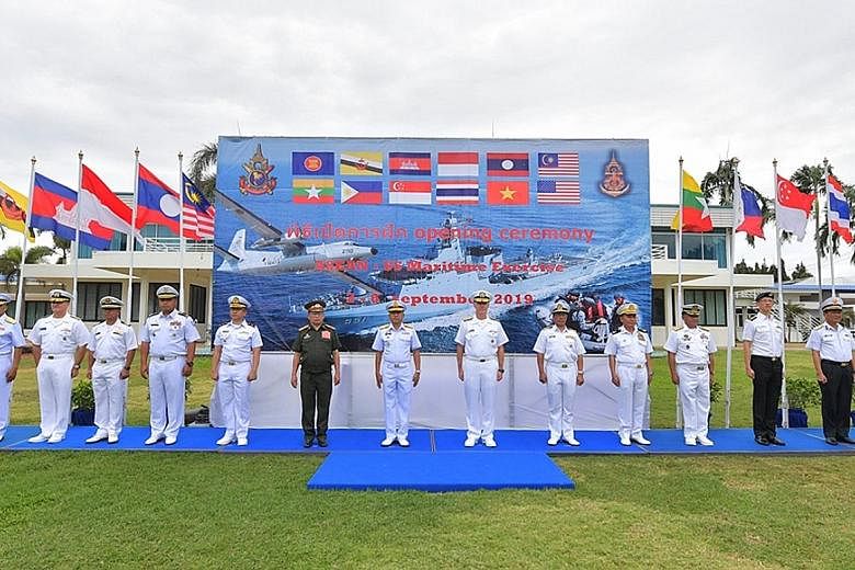 The opening ceremony for the five-day exercise took place at Sattahip Naval Base in Thailand yesterday.