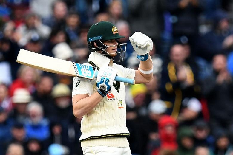 Cricket: Australia star Smith hits fifty on Ashes return | The Straits ...