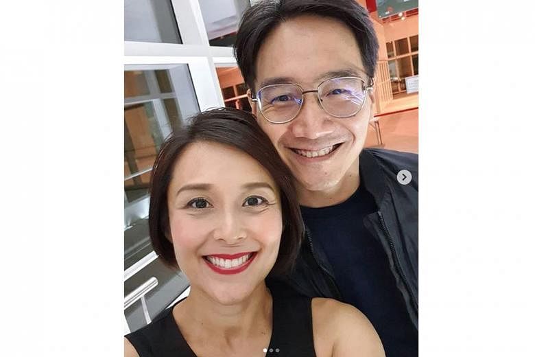 Priscelia Chan has fully recovered from her skin condition and is looking forward to celebrating her 12th wedding anniversary with husband Alan Tern (both left).
