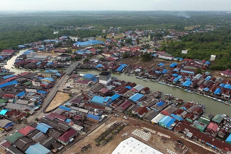 A general view of Samboja, Kutai Kartanegara, a location proposed for the new Indonesian capital city in East Kalimantan. Indonesian President Joko Widodo announced in August that East Kalimantan in Borneo will be the site for the country's new capit