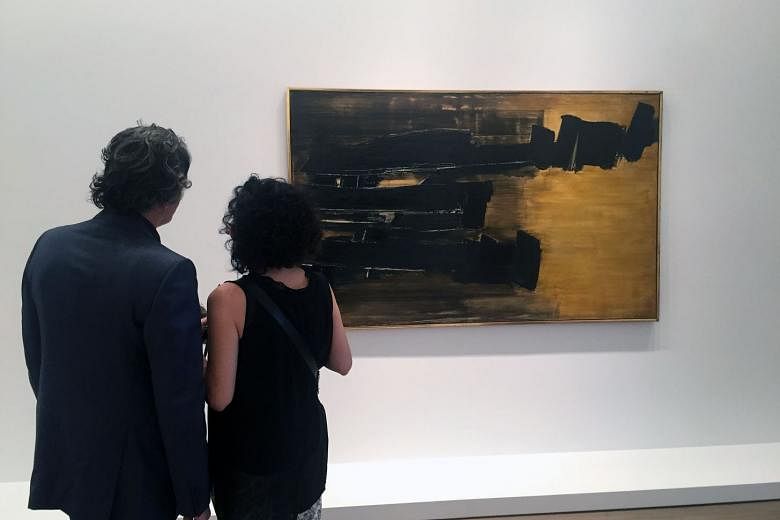 The exhibition, Pierre Soulages: A Century, by French painter Pierre Soulages at the Levy Gorvy gallery in New York. 