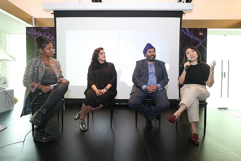 From left: Moderator Vithya Subramaniam, documentary director Upneet Kaur-Nagpal, executive producer Simranjit Singh and researcher Li-Jen Tan at a panel discussion on the story of freedom fighter Bhai Maharaj Singh on Sunday. He was the first Sikh i