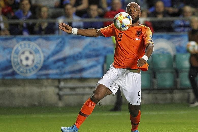 Ryan Babel, 32, used his experience to score his first brace for the Netherlands in the 4-0 win over Estonia on Monday.