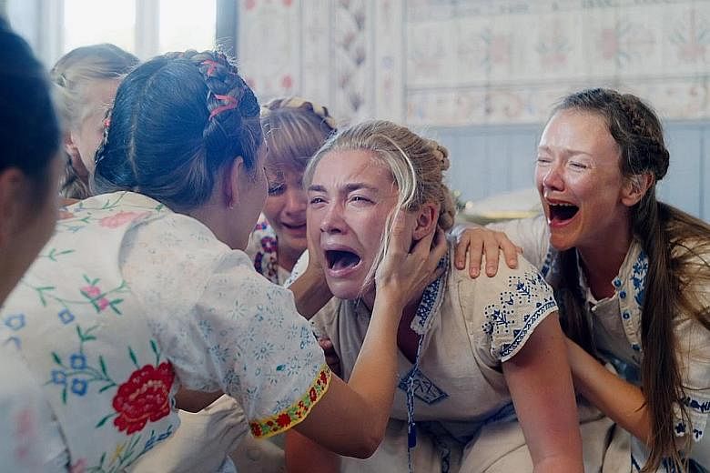 Florence Pugh (centre) plays the emotionally fragile Dani in Midsommar.
