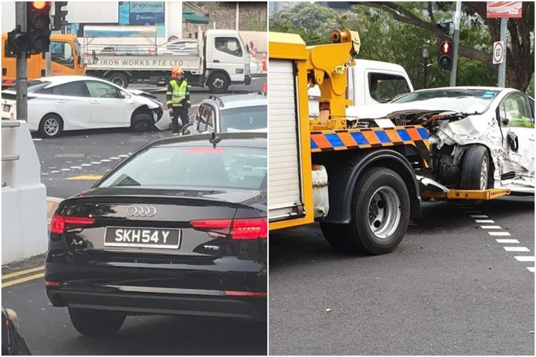 4 taken to hospital after 3vehicle accident in Havelock Road The