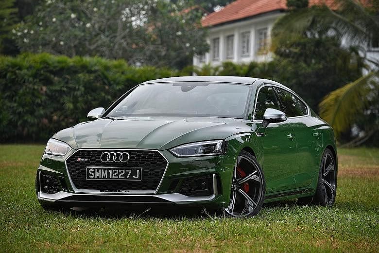 The Audi RS5 Sportback is a lovely drive, with precise and effortless steering and a creamy, quick and well-spaced gearbox.