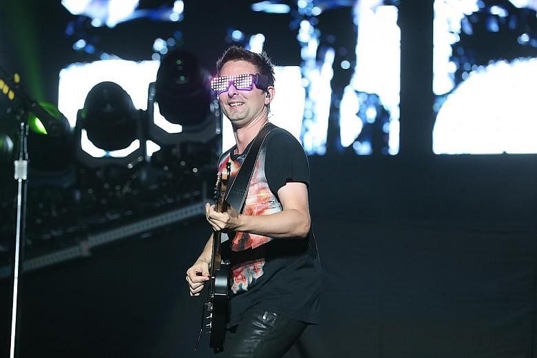 Muse's frontman Matt Bellamy displayed deft fingerwork on the guitar.