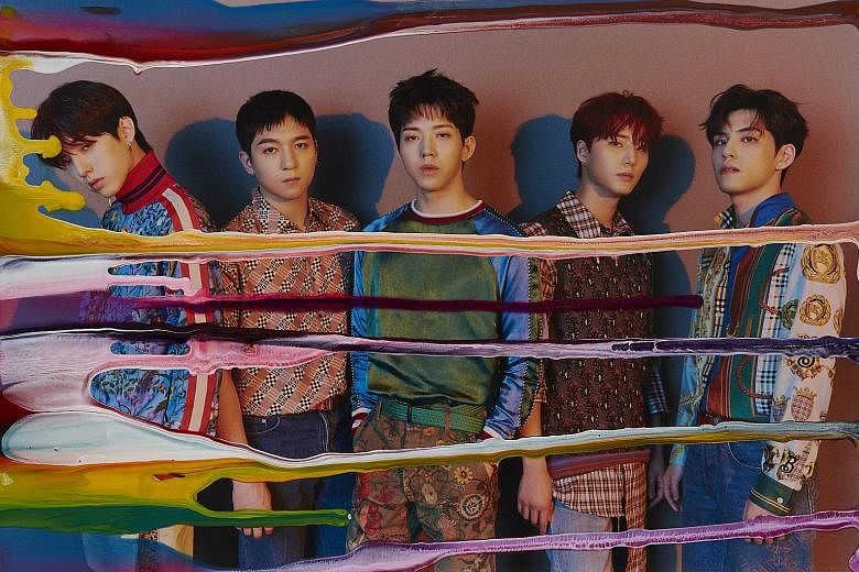 Day6 members (from left) Jae, Sungjin, Dowoon, Young K and Wonpil wrote the songs in their latest album, The Book Of Gravity.