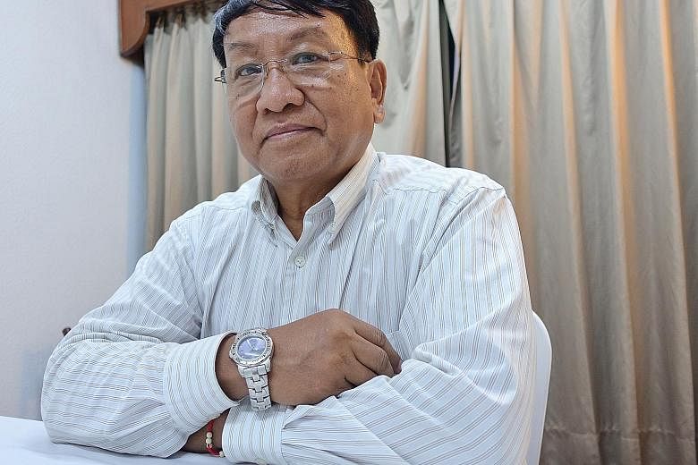Former general Soe Maung now leads the Democratic Party of National Politics. He says an ideal leader for Myanmar should be even-handed in dealing with the different ethnic groups. ST PHOTO: TAN HUI YEE