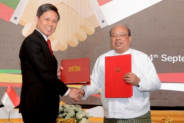 The treaty signed by Minister for Trade and Industry Chan Chun Sing and U Thaung Tun, Union Minister for Investment and Foreign Economic Relations, aims to promote greater investment flows between the two countries by giving investors greater certain