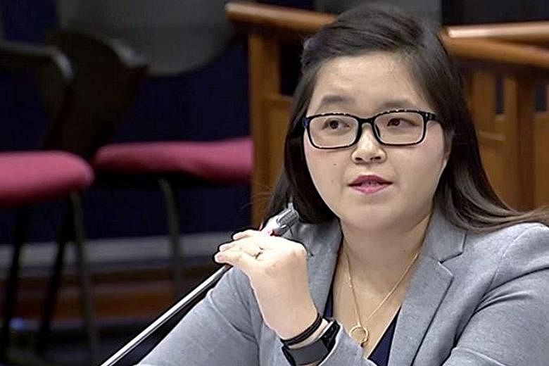 New Naratif's Ms Kirsten Han says the media platform accepts foreign grant money but contributors do not influence editorial decisions. PHOTO: GOV.SG/YOUTUBE