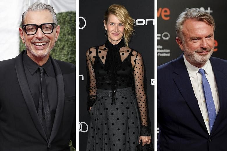 (From left) Jeff Goldblum, Laura Dern and Sam Neill will reprise their Jurassic Park roles in the upcoming Jurassic World 3.
