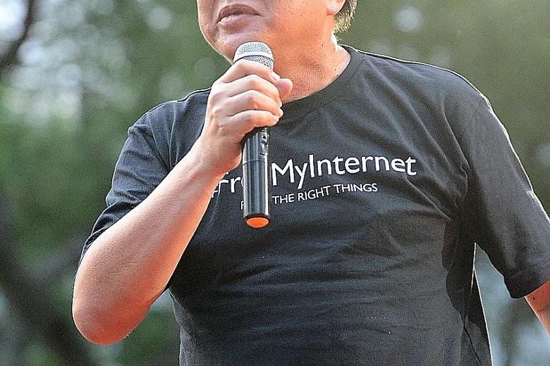 Mr Leong Sze Hian, seen here speaking at Hong Lim Park in 2013, was also ordered to pay $20,000 in costs.