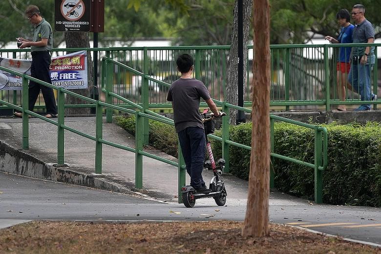 If shared paths are to be safe, regardless of all the rules and regulations, "it all boils down to the mentality of users", says one PMD advocate. ST PHOTO: KUA CHEE SIONG