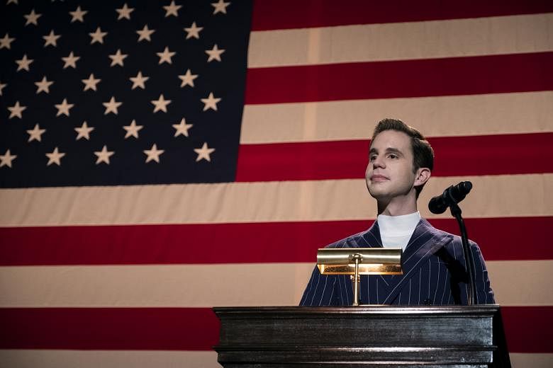 In The Politician, the characters of Ben Platt (above) and Lucy Boynton go head to head in a race to become the leader of the student council.