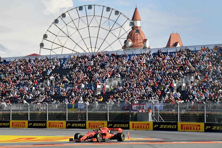 Ferrari's Charles Leclerc emerging fastest at yesterday's qualifying session. He has now out-qualified his four-time world champion teammate Sebastian Vettel, who starts third, for nine successive races. 