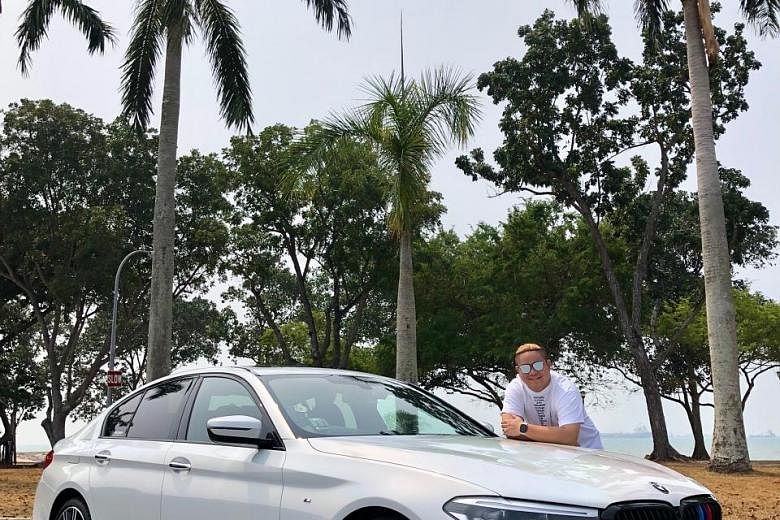 Justin Ang had the BMW 540i wrapped in white, which is reversible, as opposed to having it resprayed.