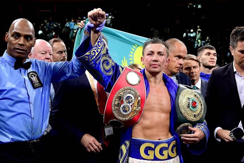Gennady Golovkin beat Sergiy Derevyanchenko by unanimous decision to win the IBF middleweight title at Madison Square Garden on Saturday. 