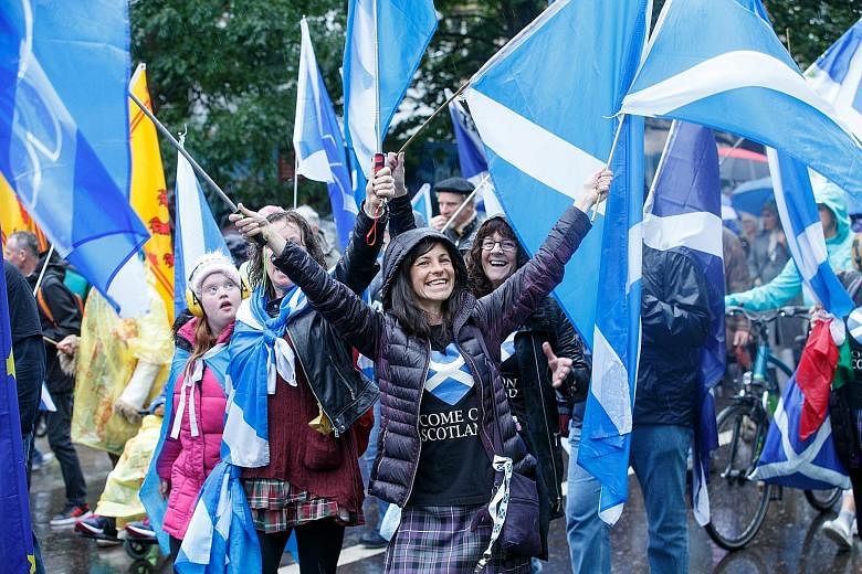 According to All Under One Banner, which organised last Saturday's march in Edinburgh, more than 200,000 people turned up for the rally. Many carried Scottish flags, some chanted "What do we want? Independence", as they made their way up the famous R