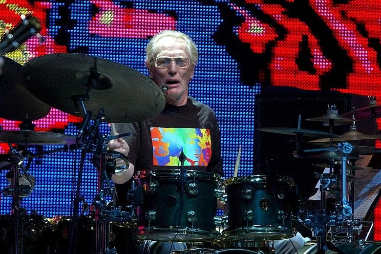 Drummer Ginger Baker (above, performing at Madison Square Garden in New York in 2005) of British band Cream died on Sunday at age 80.