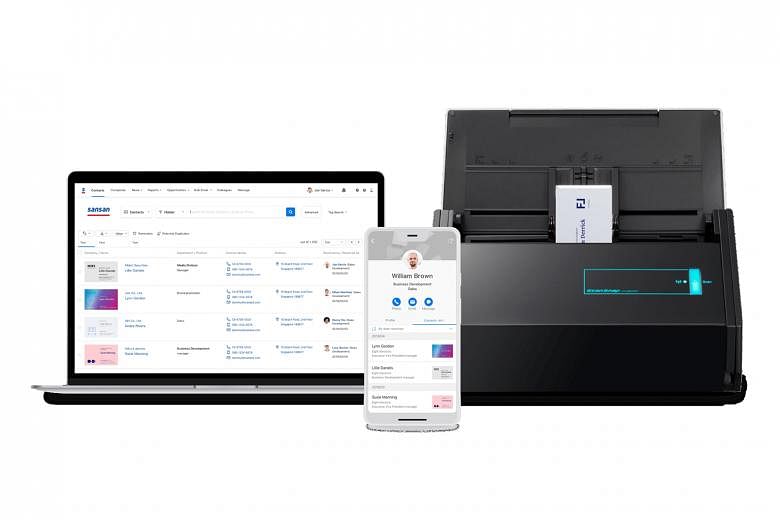 Users of Sansan's platform can use a mobile application or scanner to digitise physical business cards. Information extracted from the cards is then organised and stored on a centralised database.