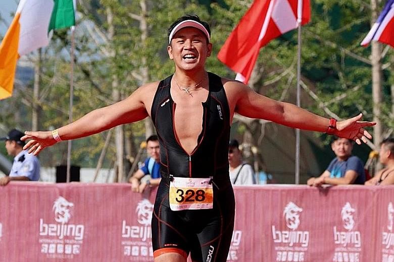 Mr Ngan has completed more than 35 marathons and Ironman races in more than 20 countries, including (from top) the Beijing Triathlon, South Pole Marathon, and North Pole Marathon. Mr Patrick Ngan went from investment banker to co-founder of QFPay. Th