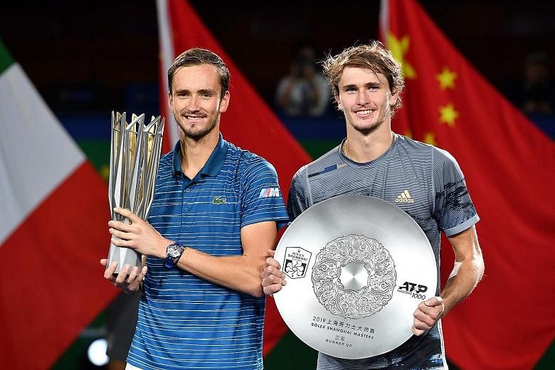 Shanghai Masters winner Daniil Medvedev (left) and runner-up Alexander Zverev are two of the rising stars in tennis.