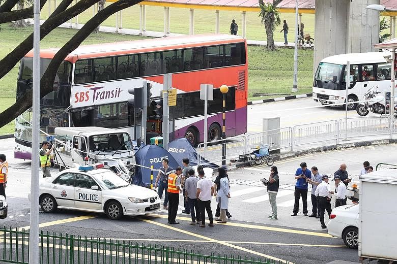 The three pedestrians pronounced dead at the scene of the accident in April last year were Mr Chua Cheng Thong, 86, his daughter Gina Chua Aye Wah, 58, and a family friend, Mr Yap Soon Huat, 63.