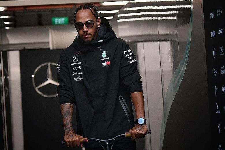 Lewis Hamilton has drawn more flak for encouraging veganism on social media. But it is unlikely to change his views on the matter. ST PHOTO: ARIFFIN JAMAR