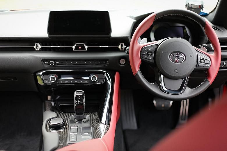 The Toyota Supra's interior has a good fit and finish. Whether you are hurtling down a track or zipping about in downtown traffic, the Toyota Supra comes across as crisp and taut.