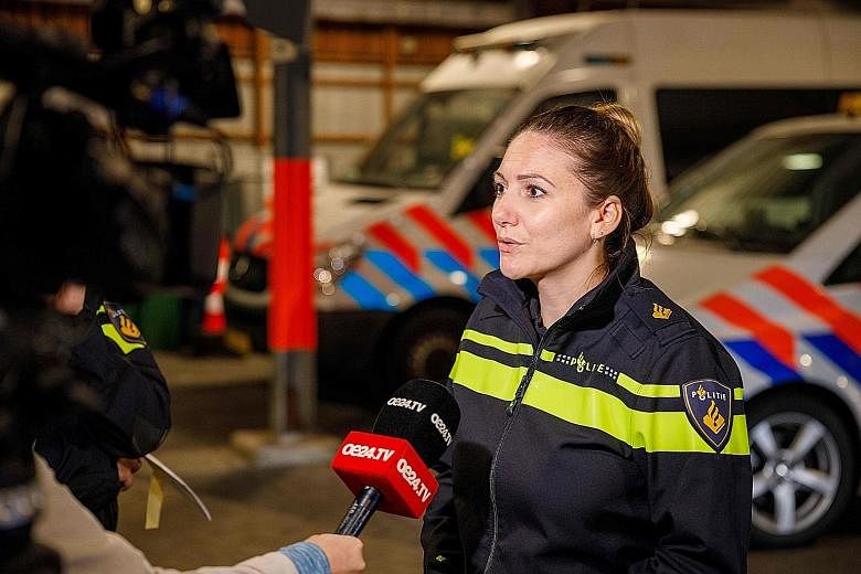 Dutch police spokesman Evelien Aanenbrug speaking in Assen on Thursday after the arrest of the 67-year-old man. The police said they were investigating whether a "certain belief in faith" was behind the case.