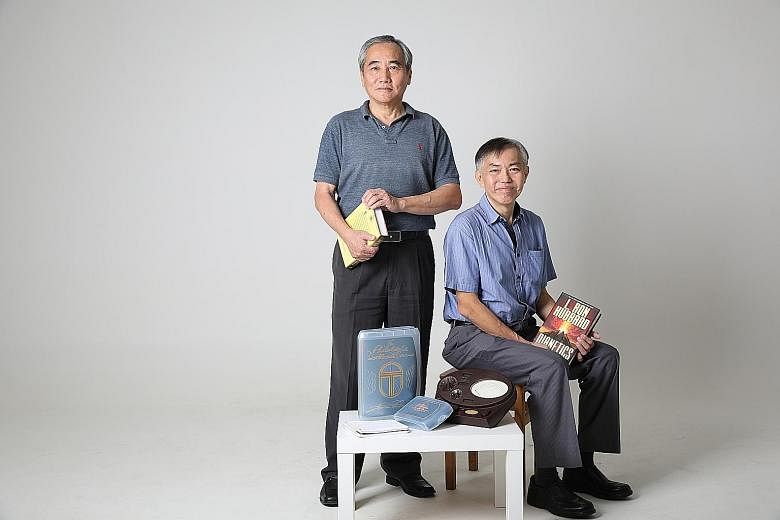 Mr Ong Eng Chowg (left) and brother Ong Eng Liang are among the few Scientologists in Singapore.