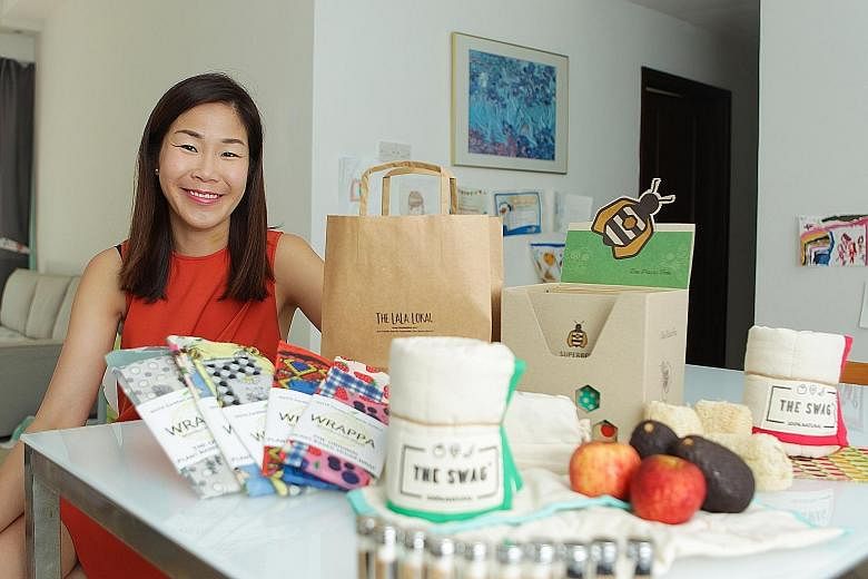 Entrepreneur Amy Ang's eco-friendly start-up, The LaLa Lokal, promotes a sustainable lifestyle which generates minimal to zero waste with products that include vegan beeswax wraps, food storage bags and skincare items made with natural ingredients.