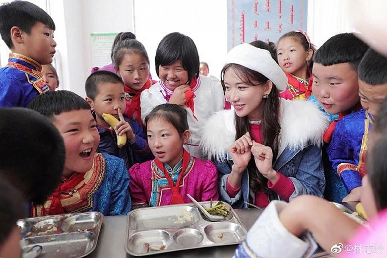 STAR WITH A HEART OF GOLD: A beautiful person with a beautiful heart. That is how the Chinese media described Taiwanese actress-model Chiling Lin after she wrote on Weibo of her recent visit to a children's home in China yesterday. Lin, 44, wrote, "I