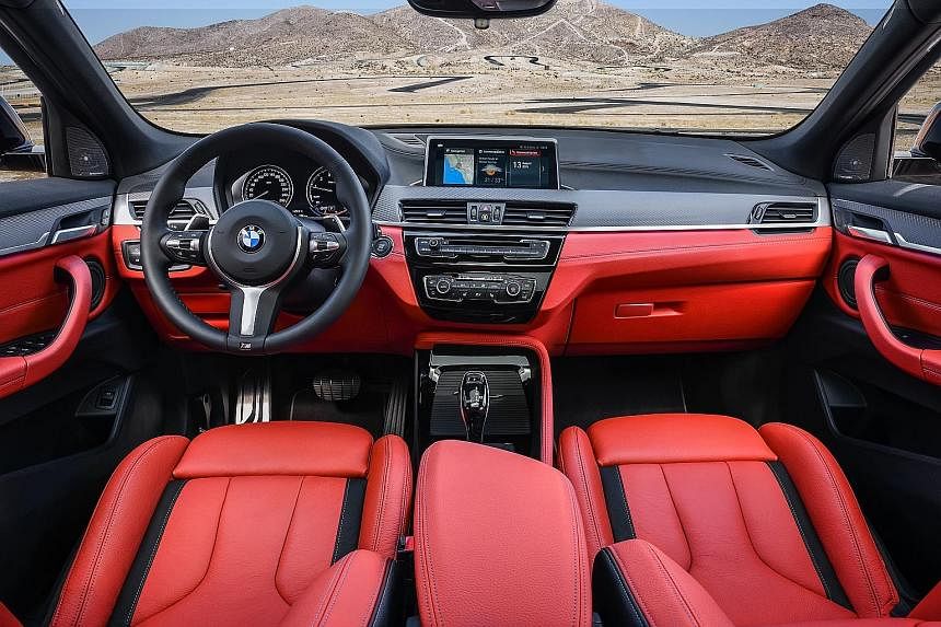 The cockpit (above) of the BMW X2 M35i.