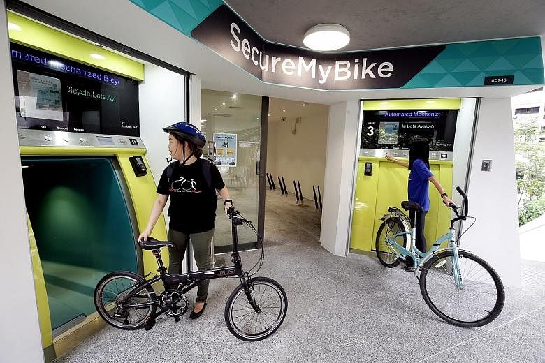 The SecureMyBike facility was launched on Jan 5 last year, as part of a year-and-a-half-long trial run which will not be extended. The LTA said not many took to the system, despite efforts to entice cyclists to use it.