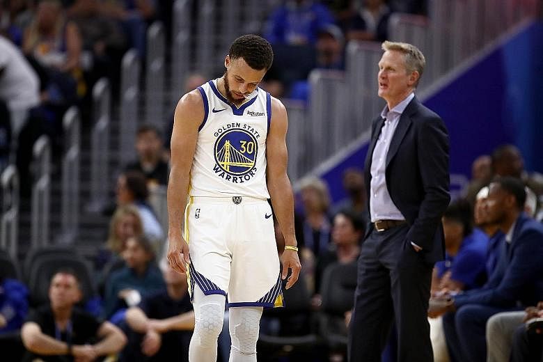 Golden State Warriors star Stephen Curry and head coach Steve Kerr began their new NBA season with a 141-122 loss to LA Clippers on Thursday. It was the Warriors' first game at their new home, the Chase Centre in San Francisco. 