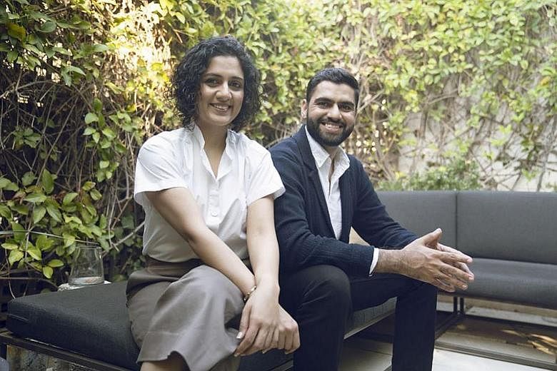 Yours chief executive Navneet Kaur, seen here with chief marketing officer Shivam Sharma, says the imminent transformation of the beauty industry will "set aside the dated one-size-fits-all business model that produces en masse", in favour of options