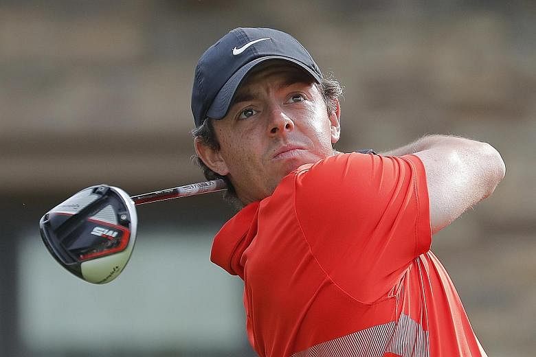 Four-time Major winner Rory McIlroy (above) is one stroke behind leader Matthew Fitzpatrick after the second round of the WGC-HSBC Champions in Shanghai.