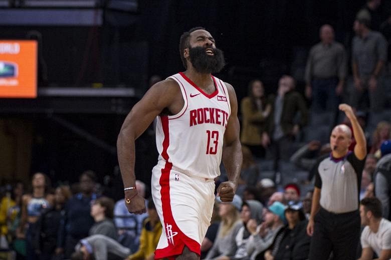 Nba: James Harden Piles Up 44 Points As Houston Rockets Rock Memphis 