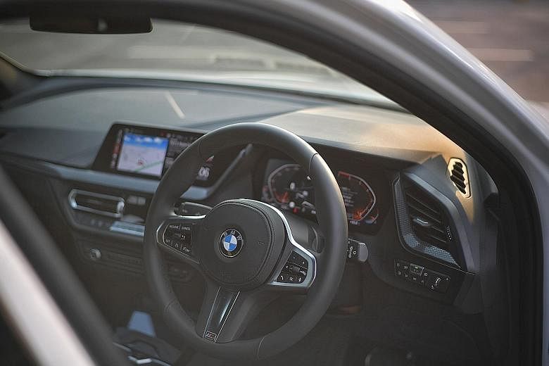 The 118i is the first BMW to have a proximity-triggered keyless system. The doors will unlock as you approach the car and lock when you walk away.
