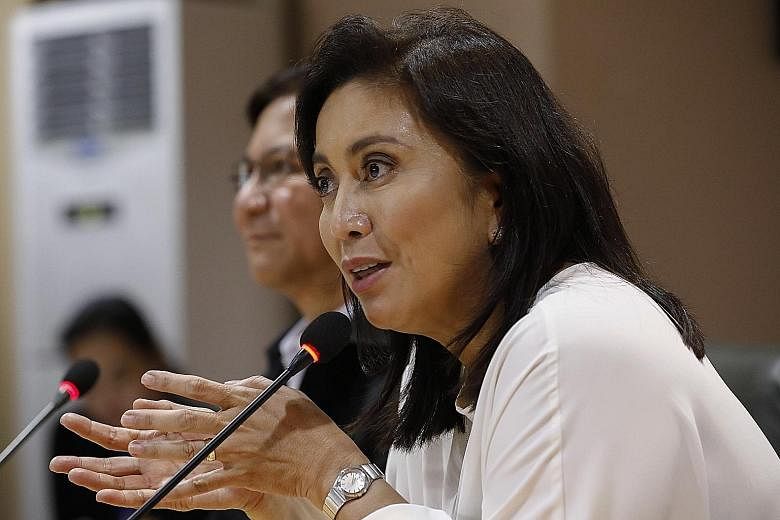 Philippine Vice-President Leni Robredo says the country's brutal war on drugs has failed to curtail a staggering rise in addiction. PHOTO: EPA-EFE